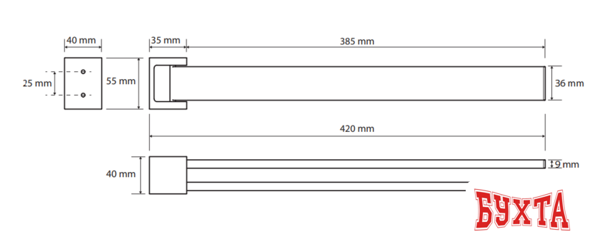 Держатель для полотенца Bemeta Gamma 145804102 2