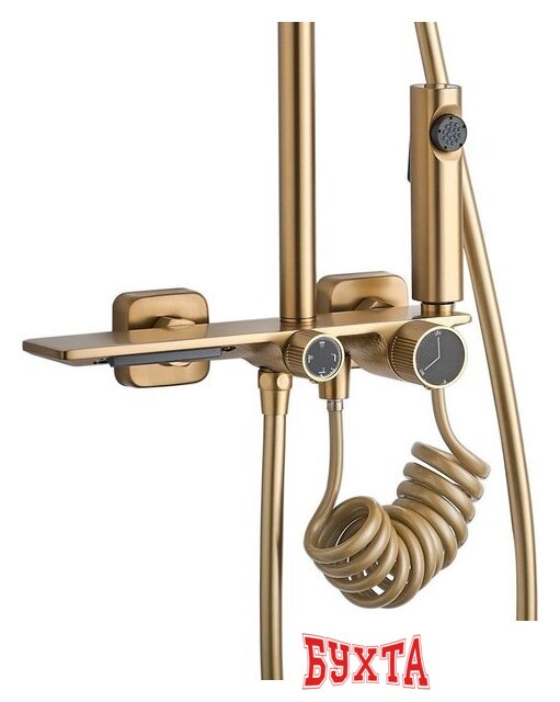 Душевая система Rea Helix Matt Gold REA-P6621 4
