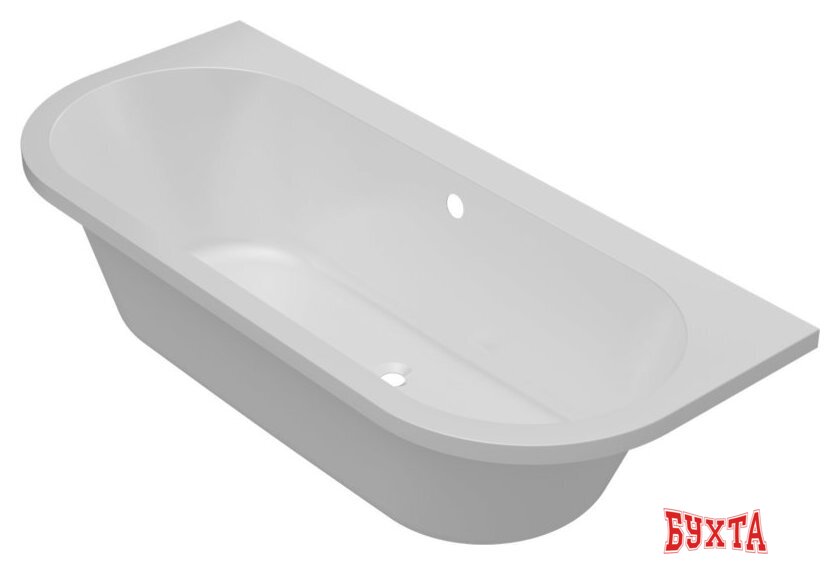 Ванна Bonito Home Aura 170x75 BH-AU-104-170W/St+BH-AU-P-170 (с ножками, экраном и креплением) 2