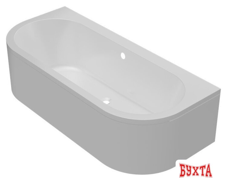 Ванна Bonito Home Aura 170x75 BH-AU-104-170W/St+BH-AU-P-170 (с ножками, экраном и креплением) 3