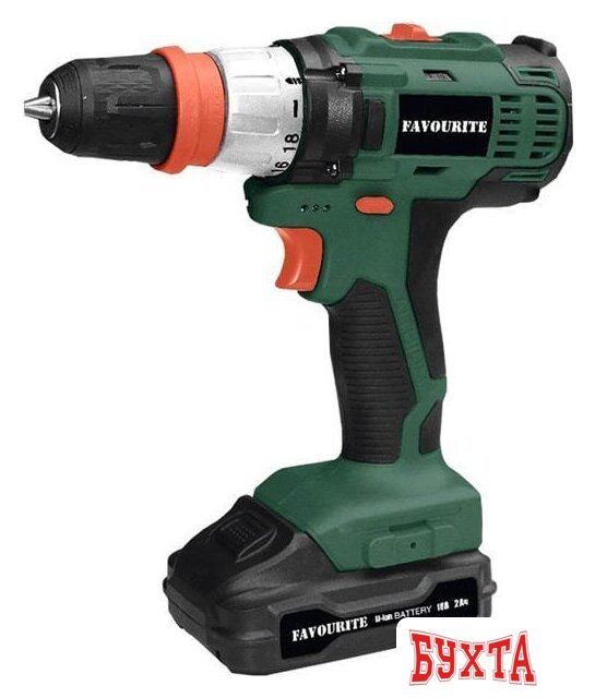 Дрель-шуруповерт Favourite DC-18MF (с 2-мя АКБ, кейс)