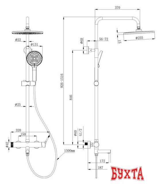 Душевая система Vincea Feerie VSFS-5FE1BG 5