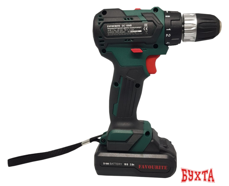 Дрель-шуруповерт Favourite DC-18NB (с 2-мя АКБ, кейс) 2