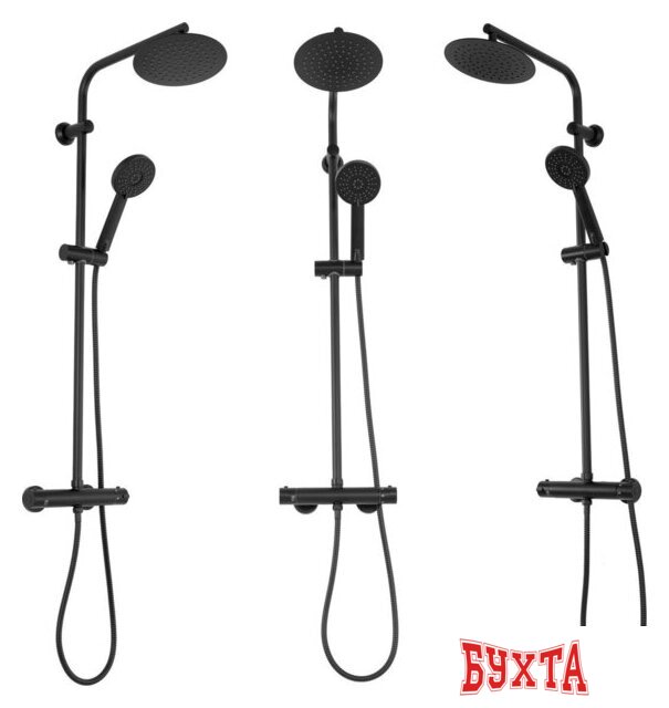 Душевая система Rea Bliss Black REA-P8804 2