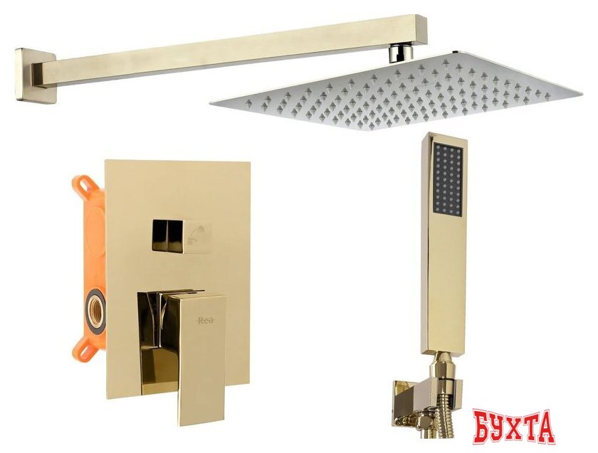 Душевая система Rea Fenix REA-P8401 (золотой) 1