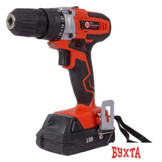 Дрель-шуруповерт Калибр ДА-18-2А+ (с 2-мя АКБ, кейс) 1