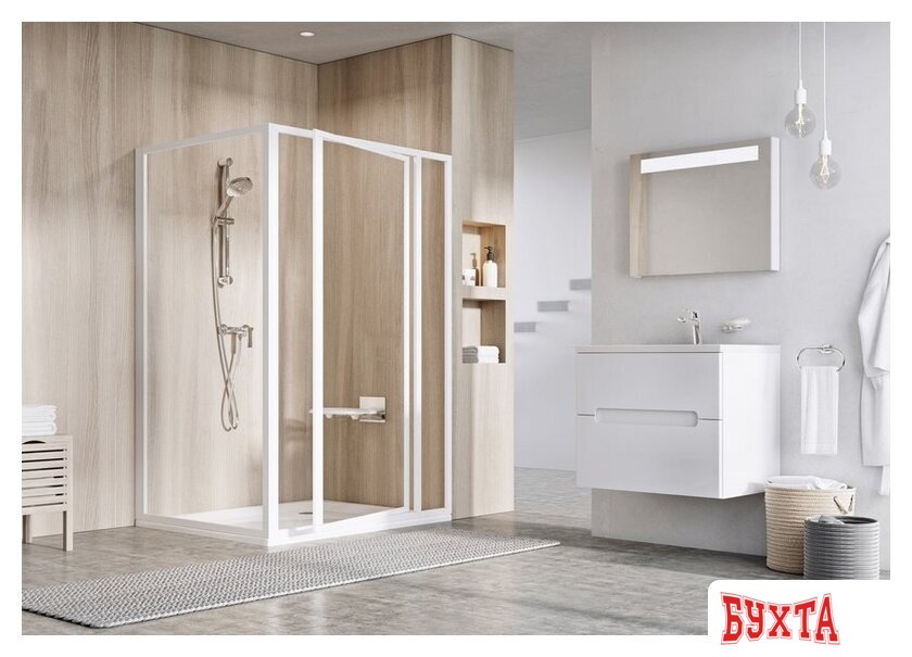 Душевой уголок Ravak Supernova SDOP+PSS 80x80 (grape/белый) 2