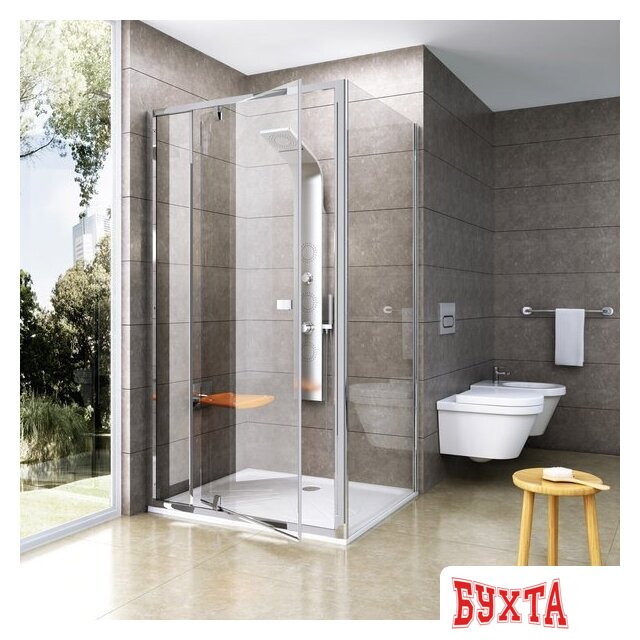 Душевой уголок Ravak Pivot PDOP2+PPS 110x90 (сатин/прозрачное) 2