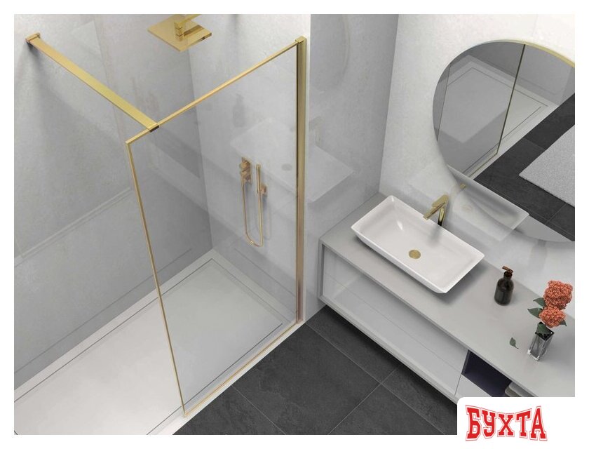 Душевая стенка Vincea Walk-In VSW-1HS100CLG 3