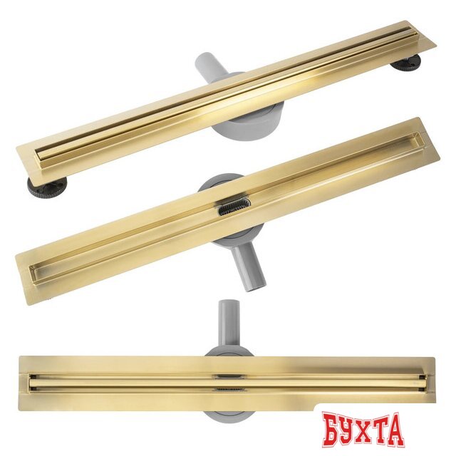 Трап/канал Rea Neox Slim Pro Matt Gold 90 см