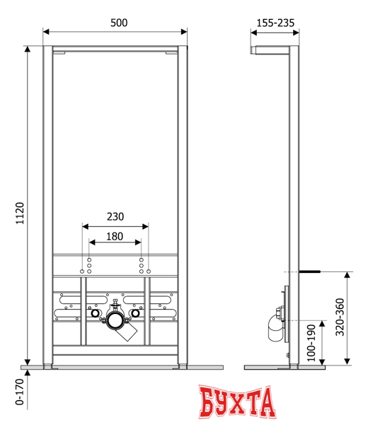 Инсталляция для биде Lavinia Boho Relfix 38030010 2