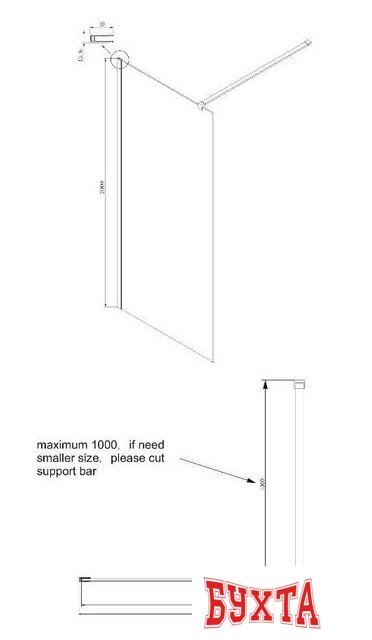 Душевая стенка Ambassador Set 15031110-ST6 4