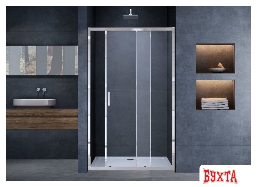 Душевая дверь Vincea Alpha VDS-3AL140CL (хром/прозрачное) 2