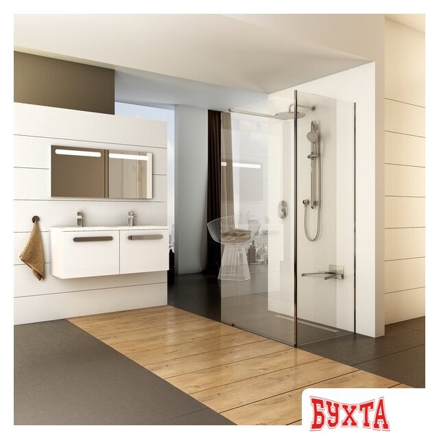 Душевой уголок Ravak Walk-In Corner 110x80 (серебристый/прозрачное) 2