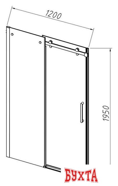 Душевая дверь Vincea Como-N VDS-4CN120CGB 5