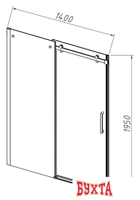 Душевая дверь Vincea Como-N VDS-4CN140CGB 5