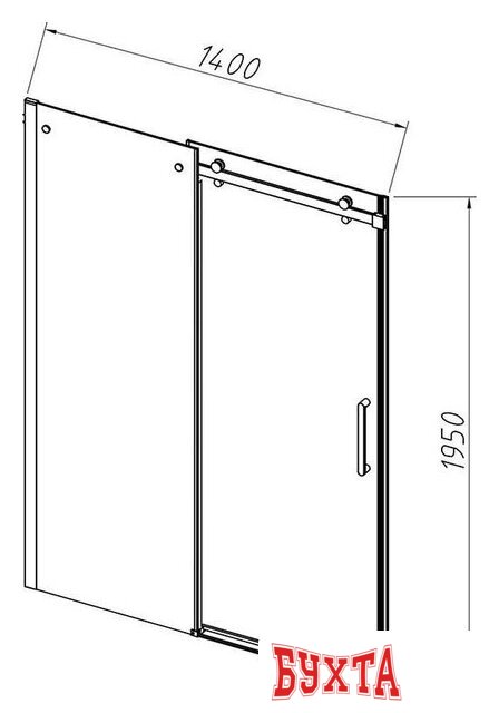 Душевая дверь Vincea Como-N VDS-4CN140CL 5