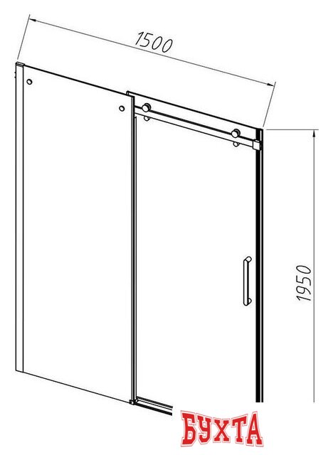 Душевая дверь Vincea Como-N VDS-4CN150CL 5