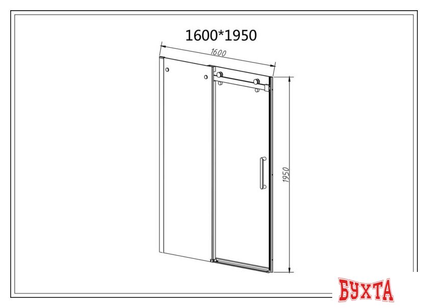 Душевая дверь Vincea Como-N VDS-4CN160CL 5