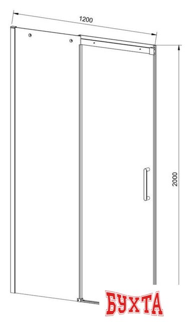 Душевая дверь Vincea Dice VDS-4D120CLB 3