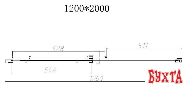 Душевая дверь Vincea Dice VDS-4D120CLB 4