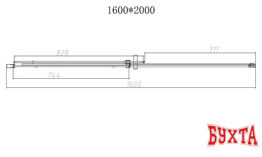 Душевая дверь Vincea Dice VDS-4D160CLB 4