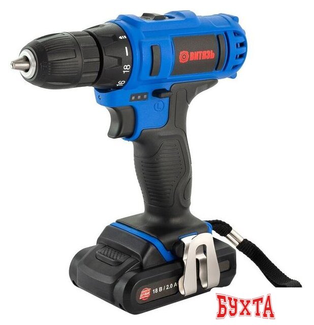 Дрель-шуруповерт Витязь ДА-118-2 18012003 (с 2-мя АКБ, кейс)