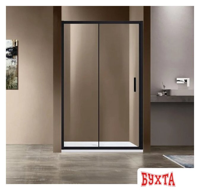 Душевая дверь Vincea Garda VDS-1G130CLB (черный/прозрачное) 1