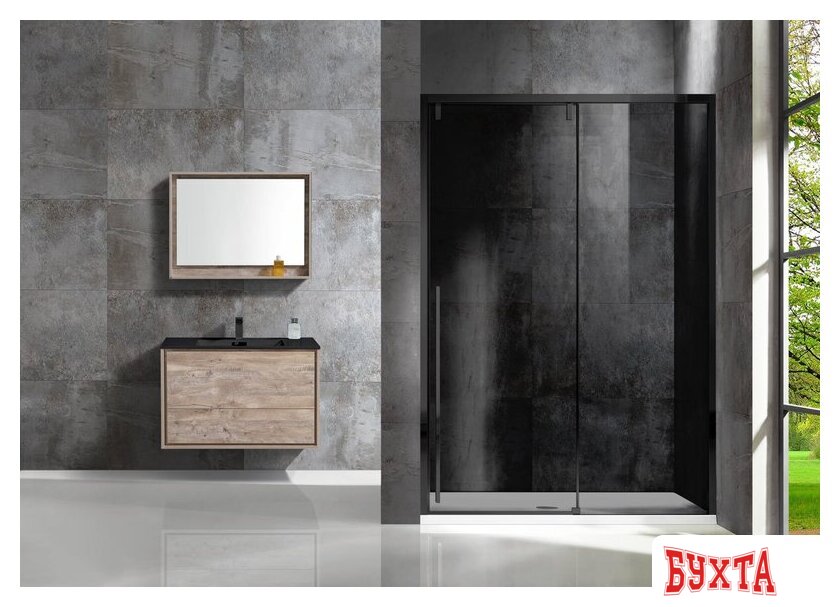Душевая дверь Vincea Lugano VDS-1L120CGB-1 (черный/тонированное) 2