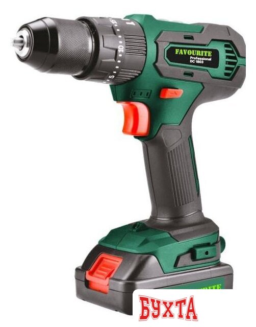 Ударная дрель-шуруповерт Favourite DC-1803 (с 2-мя АКБ, кейс)
