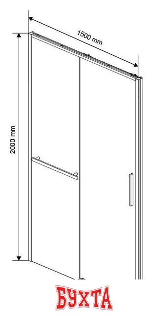 Душевая дверь Vincea Slim Soft VDS-1SS150CLGM 4