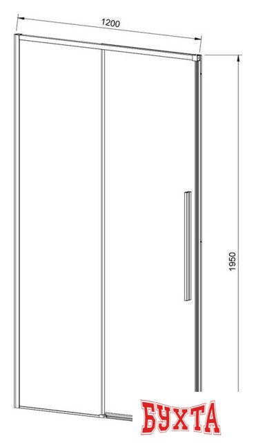 Душевая дверь Vincea Slim-N VDS-4SN120CLGM 4