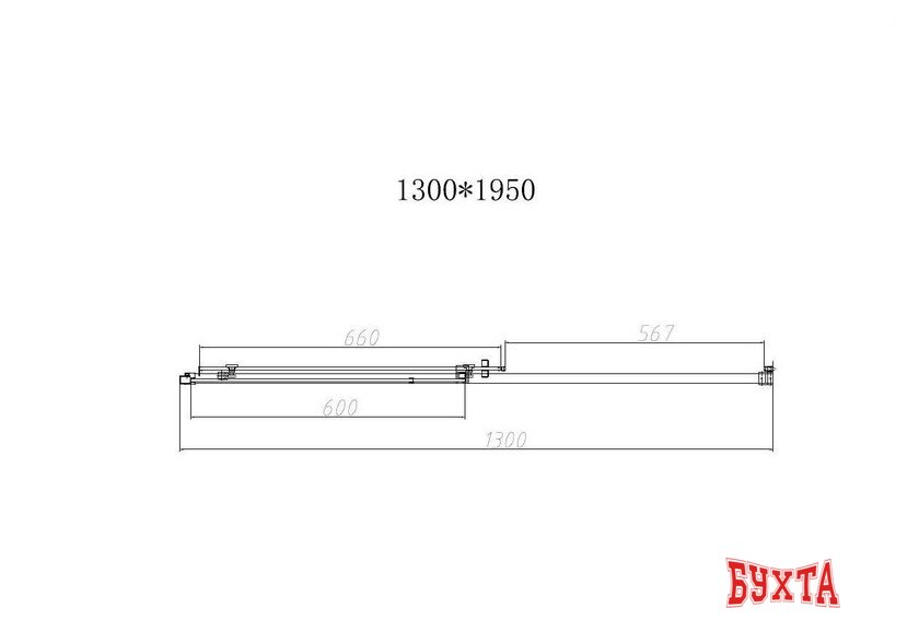 Душевая дверь Vincea Slim-N VDS-4SN130CL 4
