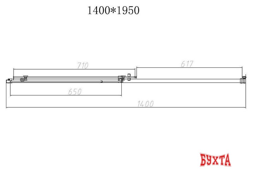 Душевая дверь Vincea Slim-N VDS-4SN140CLB 4