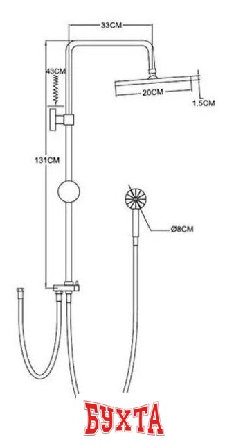 Душевая система Wisent WP3500S 5