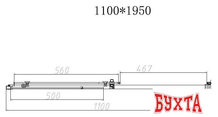 Душевая дверь Vincea Slim-N VDS-4SN110CL 4