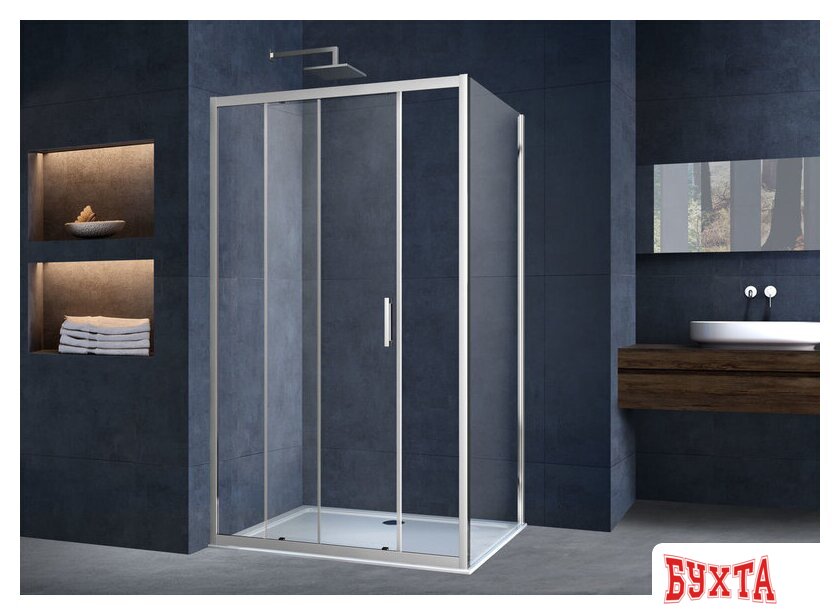 Душевой уголок Vincea Alpha VSR-3AL9013CL (хром/прозрачное) 2