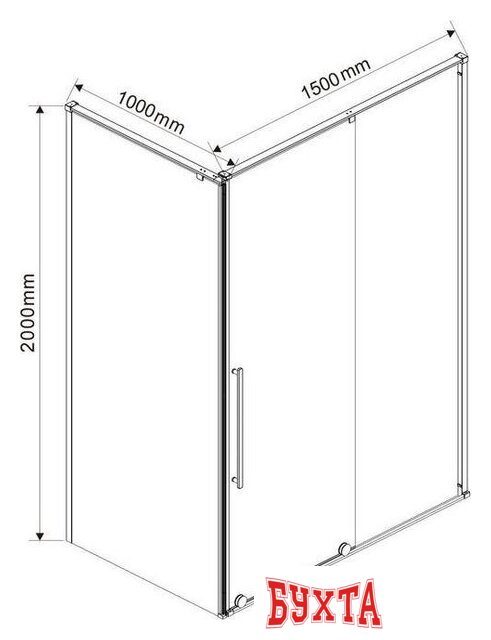 Душевой уголок Vincea Arno VSR-1A1015CL 2