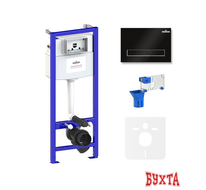 Инсталляция для унитаза Lavinia Boho Relfix 5 в 1 77010033 (черный пластик) 1