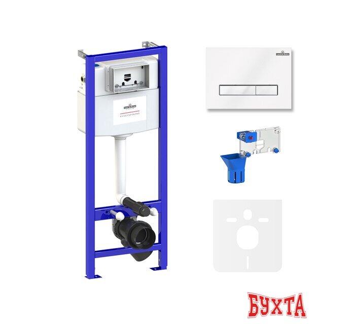 Инсталляция для унитаза Lavinia Boho Relfix 5 в 1 77010038 (белое стекло) 1