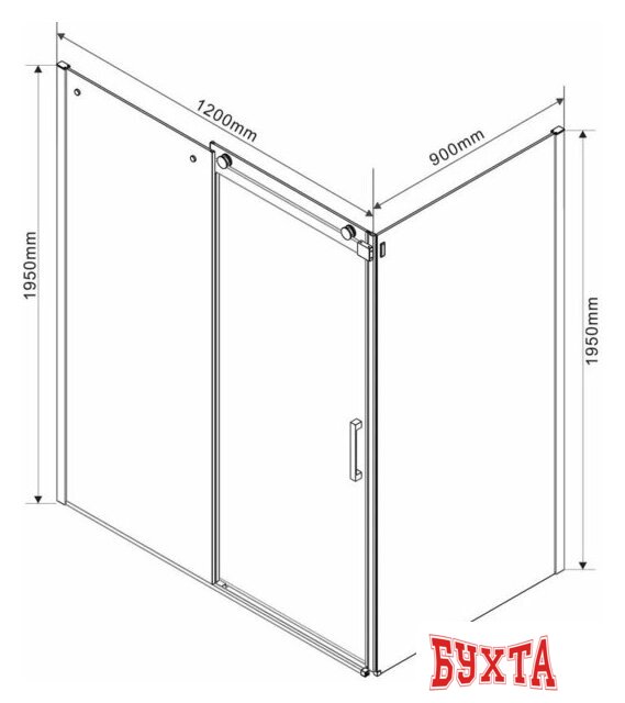 Душевой уголок Vincea Como VSR-1C9012CLB (черный/прозрачное) 3