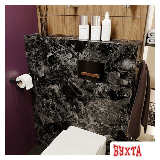 Инсталляция для унитаза Lavinia Boho Relfix 5 в 1 77010049 (черный/темное дерево стекло) 3