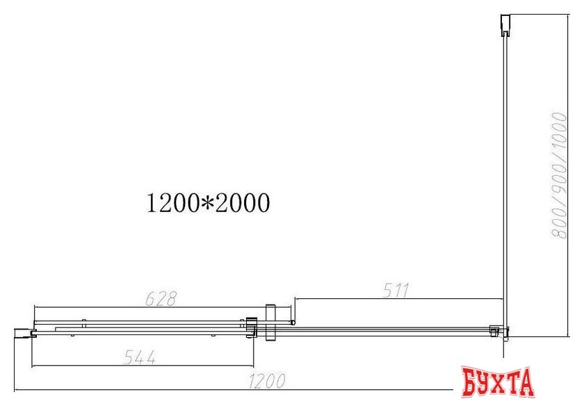 Душевой уголок Vincea Dice VSR-4D1012CLGM 4