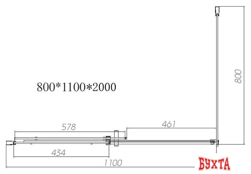 Душевой уголок Vincea Dice VSR-4D8011CL 4