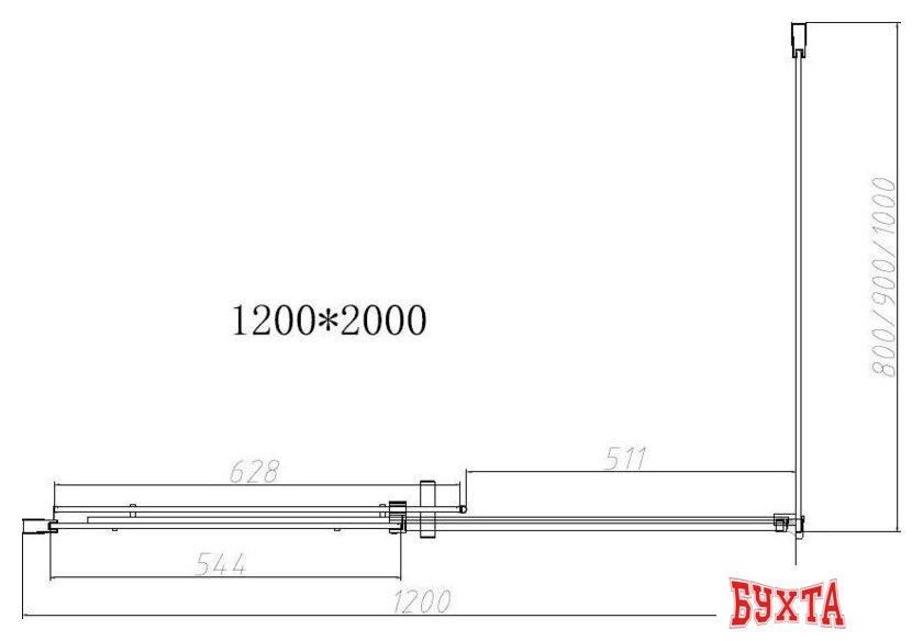 Душевой уголок Vincea Dice VSR-4D8012CLGM 4