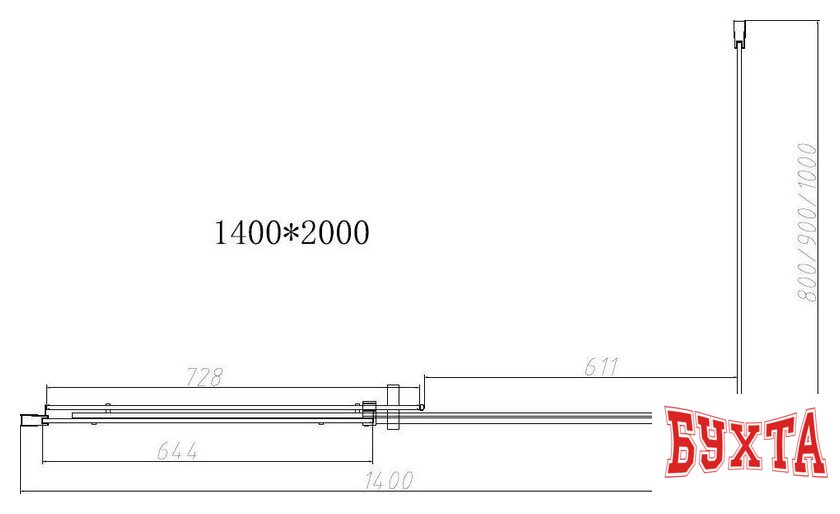 Душевой уголок Vincea Dice VSR-4D8014CL 4