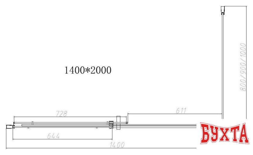 Душевой уголок Vincea Dice VSR-4D8014CLGM 4