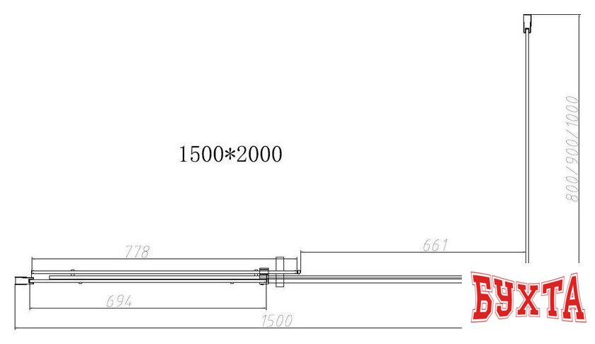 Душевой уголок Vincea Dice VSR-4D9015CLB 4
