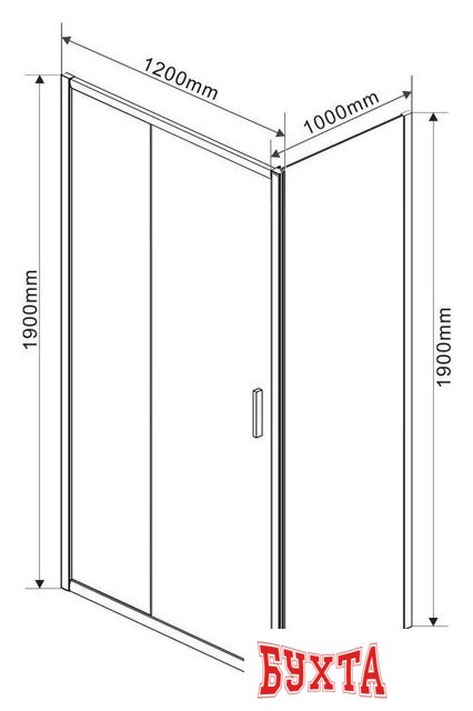 Душевой уголок Vincea Garda VSR-1G1012CLG 5