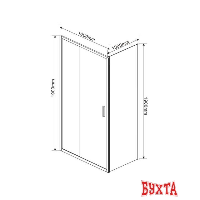 Душевой уголок Vincea Garda VSR-1G1016CL (хром/прозрачное) 5
